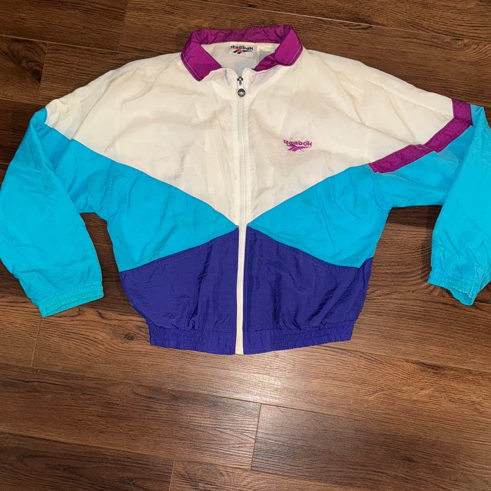 Reebok Retro Teal and Purple Jacket
